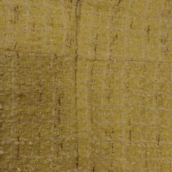 Antonio Melani Paris Metallic Yellow Tweed A-Line Skirt | Size 8 - Picture 4 of 7